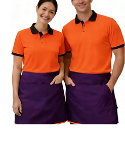 Camiseta Polo con Delantal Personalizada al por Mayor para Personal de Hotel, Restaurante, Bar, Camarero, Recepcionista, Limpieza, Cafetería y Cocina - Product Image 4