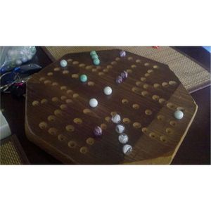 Juego de Mesa Jackaroo de Madera de Lujo para 2-6 Jugadores, Juego de Mesa Familiar Profesional con Canicas de Vidrio y Cartas de Juego - Product Image 5