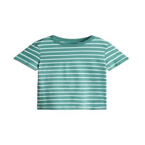 Camiseta personalizada de cuello redondo de algodón 100% para niñas disponible en diferentes métodos de impresión y materiales a mano para la venta - Product Image 1