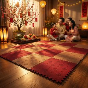 Alfombra de Espuma EVA Encastrable de 10 mm, 60x60 cm – Suelo Suave con Reducción de Ruido para Oficina y Hotel - Product Image 1