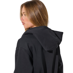 Sudadera con capucha y cremallera completa personalizada para mujer, forro polar, estilo casual urbano, fabricante y proveedor de ropa OEM personalizada - Product Image 4
