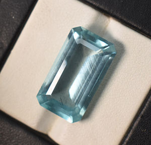 หินวันเกิดเดือนมีนาคมอัญมณีแปดเหลี่ยมเพชรพลอยธรรมชาติพลอยสีฟ้าขนาดใหญ่อัญมณีหลวมสำหรับการประยุกต์ใช้เครื่องประดับ - Product Image 5