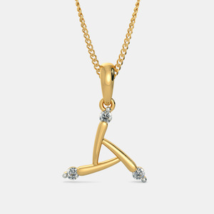 Collier pendentif cercle en or jaune avec diamant de laboratoire - Product Image 1
