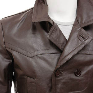 แจ็คเก็ตหนังผู้ชายสไตล์ไฮสตรีทล่าสุด ทรงปกติ บางและมีสไตล์ พร้อมบริการ OEM ODM แจ็คเก็ตฤดูหนาว - Product Image 3