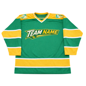 Maillot de hockey sur glace personnalisé |   Maillot de sport personnalisé en tissu mesh 220 GSM avec graphiques sublimés du nom de l'équipe – Short d'uniforme professionnel - Product Image 1