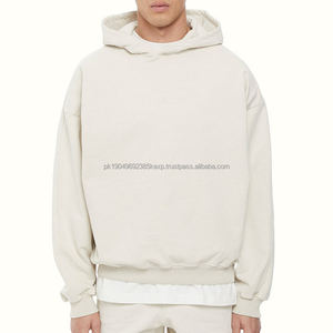 Sweat à capuche en coton lourd pour homme, logo personnalisé, design à épaules tombantes, sweats à capuche vintage lavés, sweat à capuche surdimensionné pour homme - Product Image 1