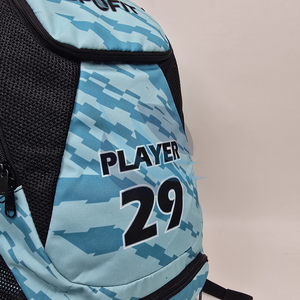 Sacs de football de dernière conception en gros, logo personnalisé, grande capacité, sac à dos de football sublimé, sac à dos de sport à bandoulière - Product Image 3