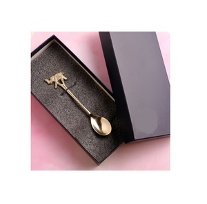 Exclusive Brass Dessert Spoon 26 <b>Pieces</b> <b>Sets</b> Dessert And Salad Black Gifts Packing Box Brass Spoon At Lowest Price - Product Image 3