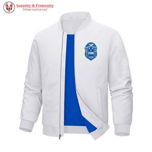 Chaqueta Varsity de Satén con Bordado Invernal - Color y Logotipo Personalizables, Diseño en Blanco, Servicio OEM al por Mayor - Product Image 2