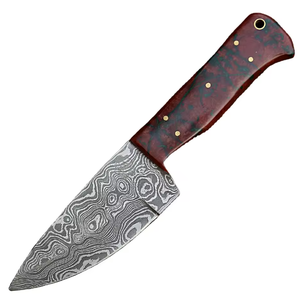 Couteau de chasse multifonctionnel à pointe tombante en acier Damas forgé à la main, très tendance - OEM/ODM disponible, haute qualité, personnalisable 1 - Product Image 1