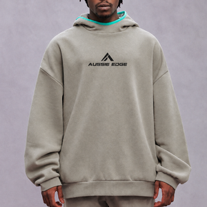Sweat à capuche surdimensionné personnalisé avec logo pour homme – Pull molletonné premium épais – Style streetwear décontracté – Vêtement à marque privée - Product Image 1