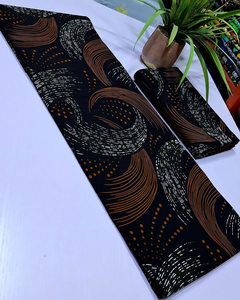 Tela de Sarga de Algodón Ankara con Estampado Africano de Cera de Mozambique Premium para Prendas de Moda Masculina - Product Image 3