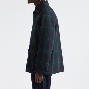 Manteau long en laine et coton de haute qualité pour homme, style trench-coat, décontracté, streetwear, vêtement d'extérieur, manteau d'hiver, col en V, double boutonnage - Product Image 6