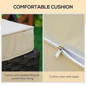 Tumbona de Ratán Lavable para Mujer con Cojín Ajustable para Uso Individual o Doble - Product Image 5