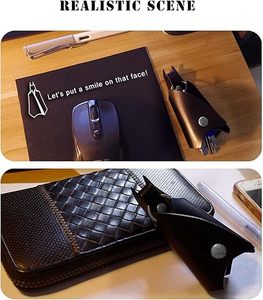 Llavero de Cuero con Forma de Murciélago para Hombre y Mujer, Funda para Llaves de Coche, Anillo de Llaves Moderno, Regalo - Product Image 4