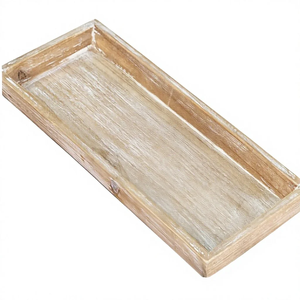 Assiette de service rectangulaire jetable écologique en porcelaine de 10 pouces, couleur bois vintage, pour sushis, idéale pour les restaurants - Product Image 5