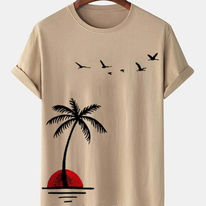 เสื้อยืดคอกลมเนื้อผ้าด็อบบี้อย่างดี น้ำหนัก 240 กรัม ทรงกระชับ สวมใส่สบาย พร้อมโลโก้ด้านหน้า สำหรับผู้ชายและผู้หญิง แห้งเร็ว - Product Image 1