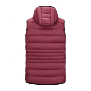 2026 Custom Logo Men's <b>Hooded</b> Puffer Vest Lightweight Quilted Padded <b>Gilet</b> Wholesale Winter Sleeveless Down Jacket Multi-Color - Product Image 5