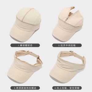 Gorra Deportiva de Doble Uso con Visera, Transpirable y de Secado Rápido para Primavera y Verano, Color Sólido, a la Moda - Product Image 2