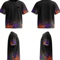 T-shirt pour homme avec estampage à la feuille d'or, impression métallique personnalisée, logo de marque de luxe, coupe ample, coton lourd, streetwear de haute qualité
