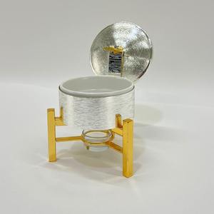 Mini calentador de alimentos comercial al por mayor, de metal negro mate, con soporte plateado antirust, para mesa, súperventas, para una sola porción - Product Image 2