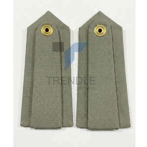 Épaulettes en fil de broderie doré vert olive de style albanais avec insignes de grade en chevron doré pour uniforme - Product Image 3