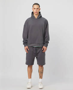 เสื้อฮู้ดผ้าฝ้ายพิมพ์ลายพัฟของผู้ชายเสื้อฮู้ดผ้าฟลีซระบายอากาศแบบสวมหัวขนาดใหญ่สุดหรูสำหรับฤดูหนาว - Product Image 6