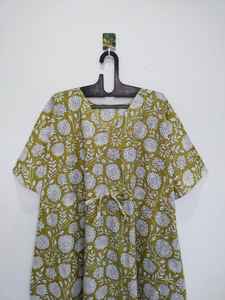 Robe Kaftan en Coton Fait Main, Cache-maillot de Plage, Kimono, Robe Bohème d'Été, Caftan Ample, Tenue de Vacances et de Détente - Product Image 2