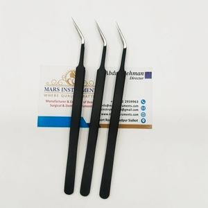 Pinzas para Extensión de Pestañas, Pinzas de Acero Inoxidable, Pinzas de Aislamiento Largas, Mango Liso, Pinzas de Alta Calidad - Product Image 3