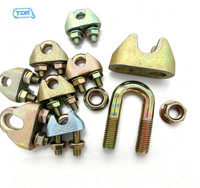 Clips de câble métallique malléables EN 13411-5 (DIN1142) Modèle TDR 1142 Finition galvanisée Taille 10 mm Métrique/Impériale pour l'industrie minière