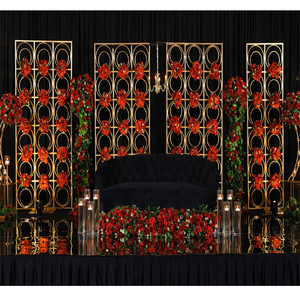 ฉากตกแต่งเวทีสุดหรูพร้อมแผงฉากหลังประดับเทียน ฉากหลังงานเลี้ยงตอนเย็นสุดงดงาม ฉากหลังเวทีตกแต่งด้วยเทียนสุดเก๋จากสหรัฐอเมริกา - Product Image 1