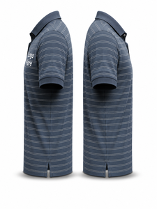 Chemise à manches courtes rayée pour homme, chemises de golf, tricot en mélange polyester/coton, décontractée, respirante, impression numérique, logo personnalisé - Product Image 4