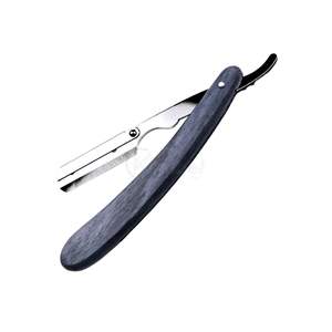 Rasoir droit à manche bleu, outil de rasage professionnel pour barbier, shavette en acier inoxydable, couleur personnalisée - Product Image 4