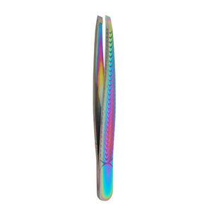 Pinzas de Acero Inoxidable del Fabricante Tweezer, Pinzas Inclinadas Negras y Rosas para Cejas - Product Image 2