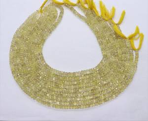 Perles Rondelles Facettées en Quartz Citron Naturel 5,5-6MM, Perles Rondelles en Pierre Précieuse Quartz Citron 13 Pouces, Bijoux en Quartz Citron Naturel - Product Image 4