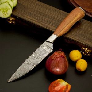 Juego de Cuchillos de Cocina Profesionales AR KNIVES INDUSTRY, Cinco Piezas, Hojas de Acero de Damasco, Mangos de Madera, Diseño Ambidiestro, Hechos a Mano - Product Image 6