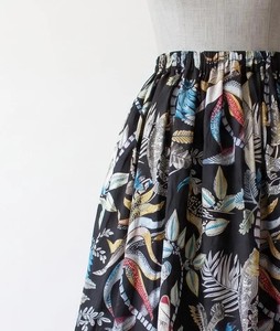 Jupe longue en coton imprimée à la main, motif singe, style bohème - Product Image 3