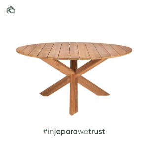 Table à manger pliable 4 places en teck massif, style contemporain moderne, pour intérieur/extérieur, mobilier de salle à manger, maison, hôtel, entrée - Tiro - Product Image 1