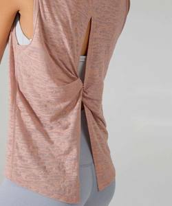 Chaleco de malla sólida de punto 100% algodón, de secado rápido, sin mangas, informal, holgado, para gimnasio, deportes, fitness, top deportivo para mujer - Product Image 5