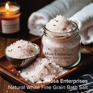 Sal de Baño del Himalaya Natural Blanca de Grano Fino Tallada en Piedra, Sal Mineral para Terapia de Spa, Relajante Baño Corporal, Cristalino y Suave para el Bienestar - Product Image 6