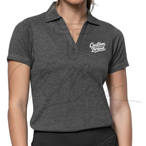 Achetez des polos pour femmes personnalisés de haute qualité, respirants, décontractés, unis, avec impression de logo personnalisé, à bas prix. - Product Image 2