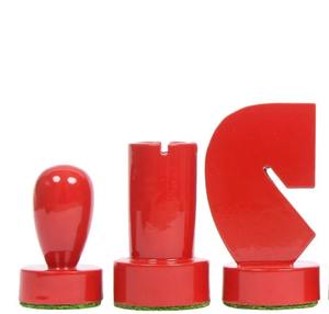 Juego de ajedrez moderno Berliner con piezas de madera rojas y azules, caja pintada, Rey de 3.7 pulgadas, al mejor precio - Product Image 1