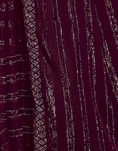 Sari de Rayón Chiffon Georgette de Bollywood KV Self Design para Fiesta, Reversible y Sin Arrugas - Product Image 3