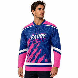 Camiseta de Hockey sobre Hielo Sublimada Personalizada, con Cordones, Transpirable, Uniforme de Práctica de Equipo, Ropa Deportiva de Entrenamiento de Alta Calidad - Product Image 3