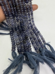 Cuentas Redondas de Iolita Natural de 8mm, Hilo de 16 Pulgadas, Color Azul Violeta, para Fabricación de Joyería, Proveedor Mayorista - Product Image 4