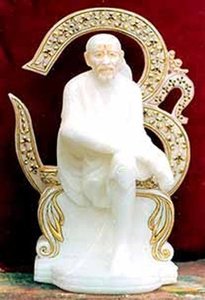 หินอ่อนสีขาว Sai Baba นั่งรูปปั้นผู้ส่งออก - Product Image 6