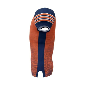 Seragam Sepak Bola Amerika Kustom Set Jersey dan Celana Pria Oranye Biru Dongker 23 Sublimasi V-Neck Lengan Pendek Bahan Mesh Penyerap Keringat - Product Image 6