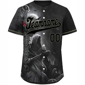Maillot de baseball par sublimation, vêtement de sport haut de gamme avec impression intégrale et coupe confortable - Product Image 3