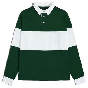 Custom Logo Golf Polo Shirt Polyester Quick Dry Breathable High Quality Men's Two Tone Polo Shirt