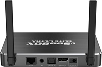 Vseebox Elite Ultra Android 12 TV Box Konten Global Gratis Resolusi 6K 12 Tanpa Biaya Bulanan Ruang Penyimpanan Besar Berjalan Cepat Abu-abu